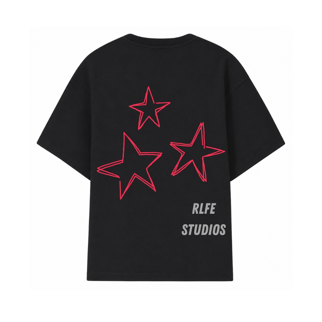 Three Stars Red Tee